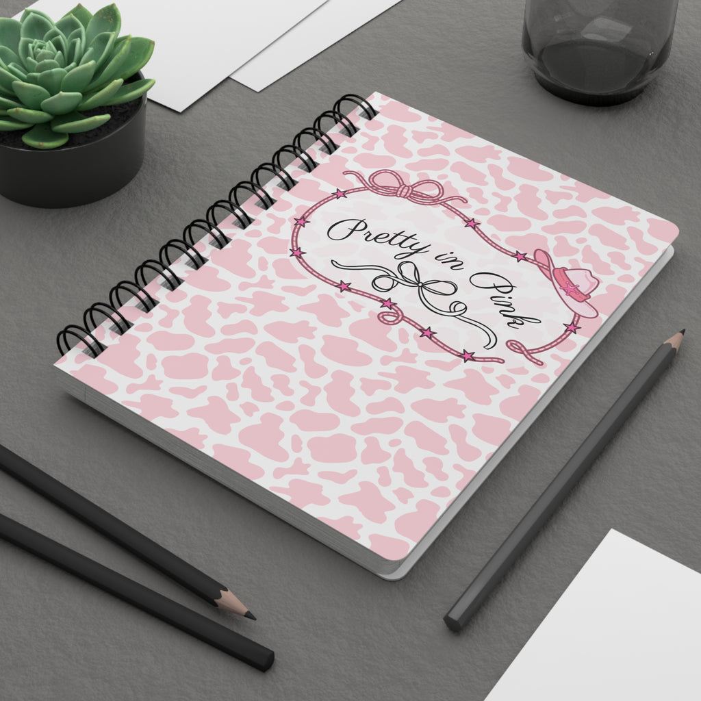 Pretty in Pink Cow Spiral Notebook