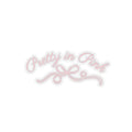 Pretty in Pink logo Sticker — Pink