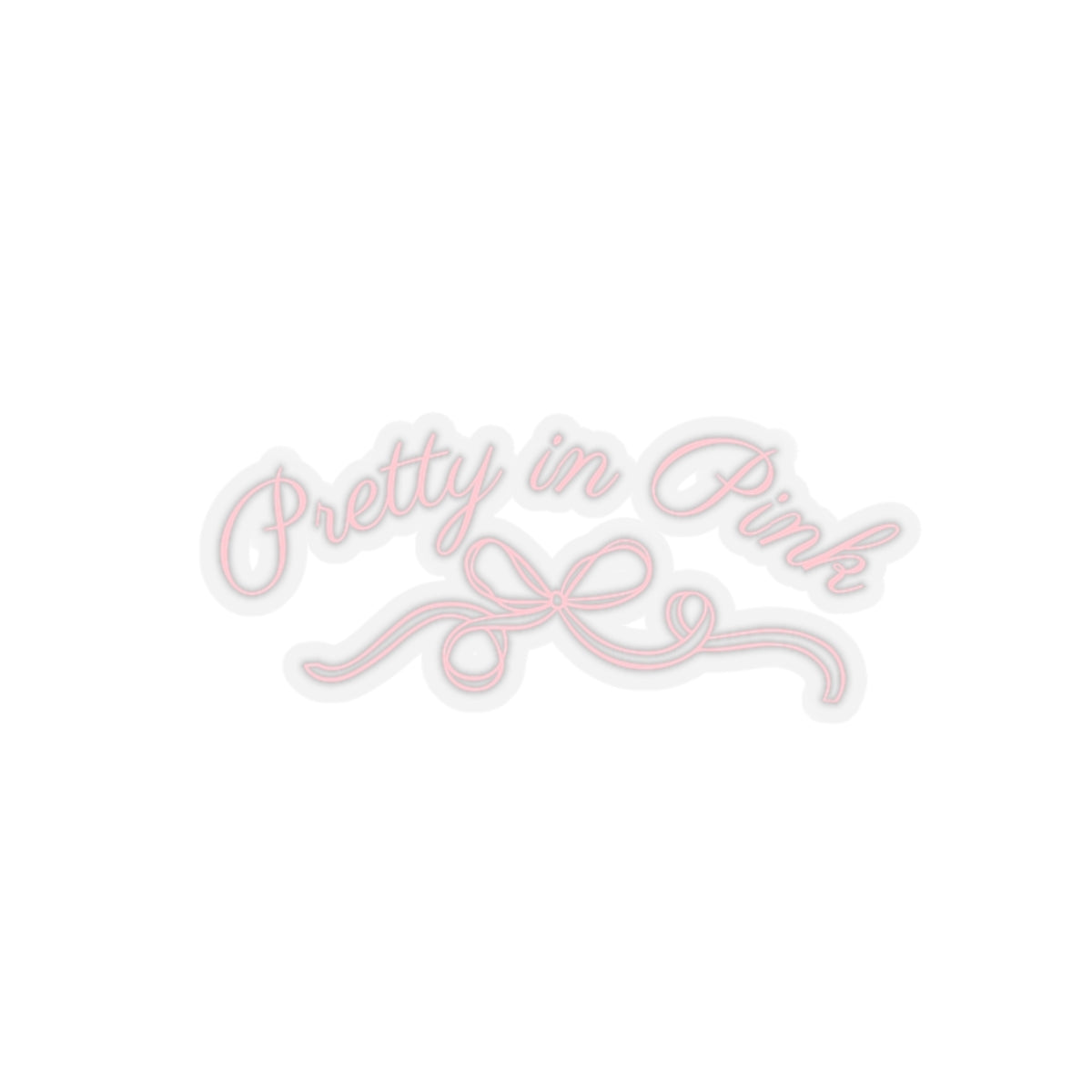 Pretty in Pink logo Sticker — Pink
