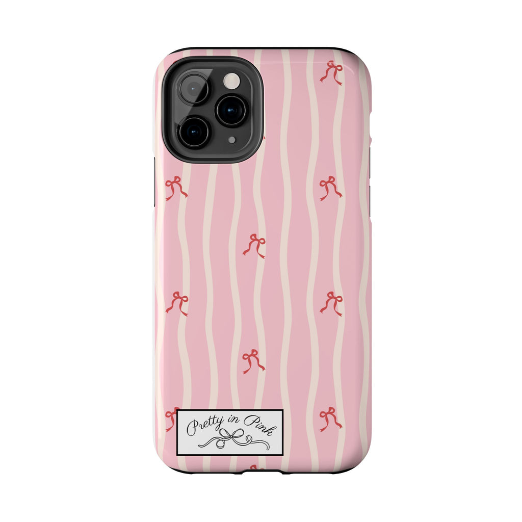 Pretty in Pink Striped Phone Case
