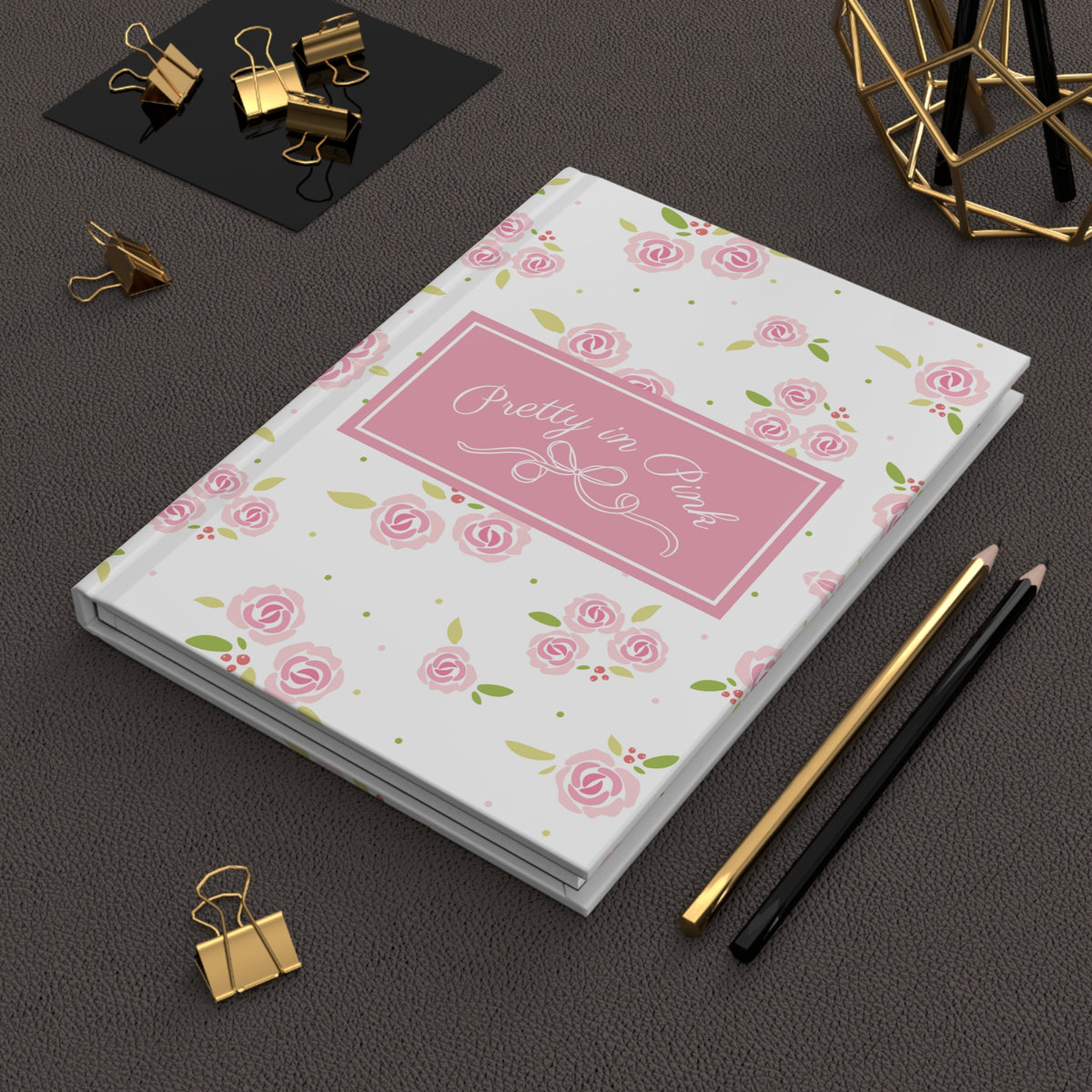 Pretty in Pink Floral Hardcover Journal