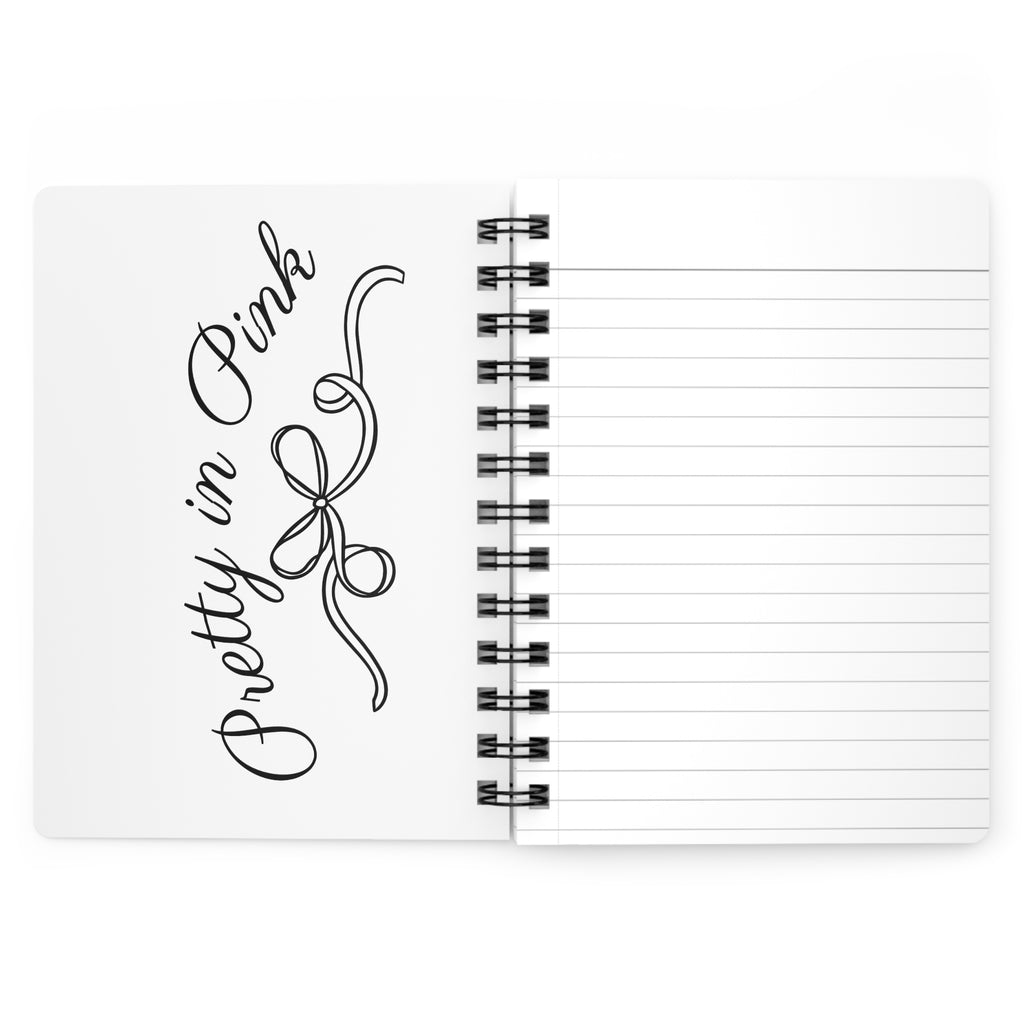 Pretty in Pink Bow Spiral Notebook