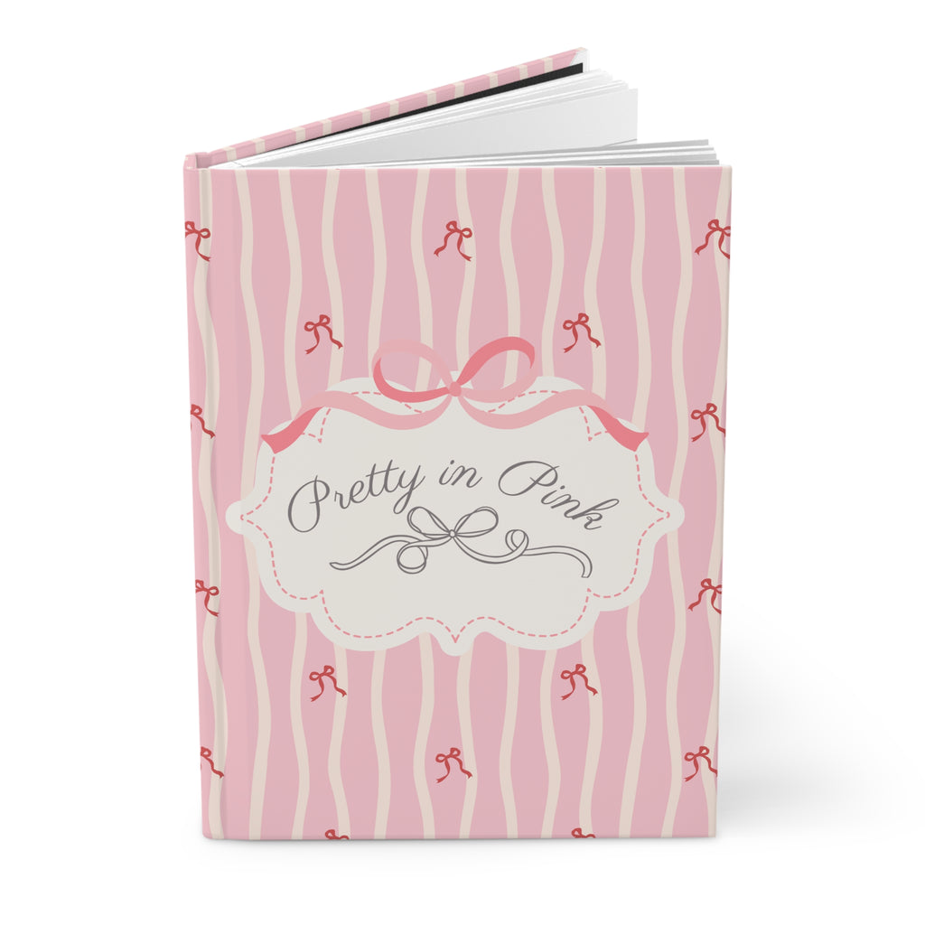 Pretty in Pink Striped Hardcover Journal