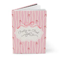 Pretty in Pink Striped Hardcover Journal