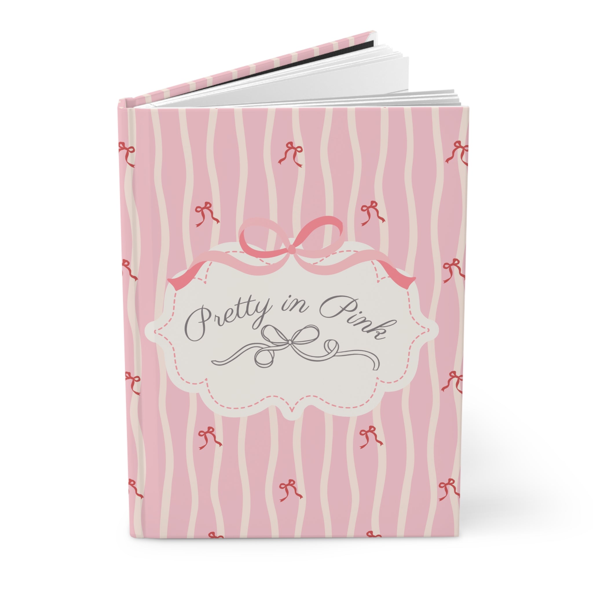 Pretty in Pink Striped Hardcover Journal