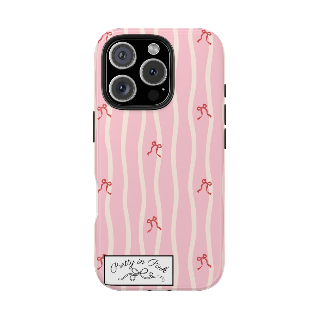 Pretty in Pink Striped Phone Case