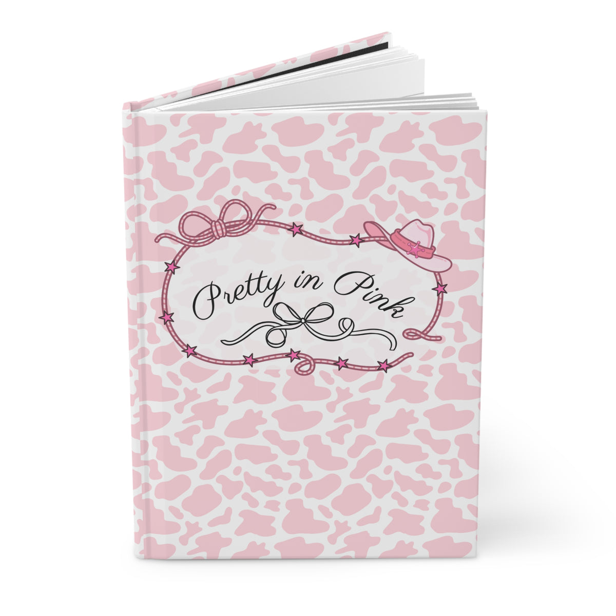 Pretty in Pink Cow Hardcover Journal