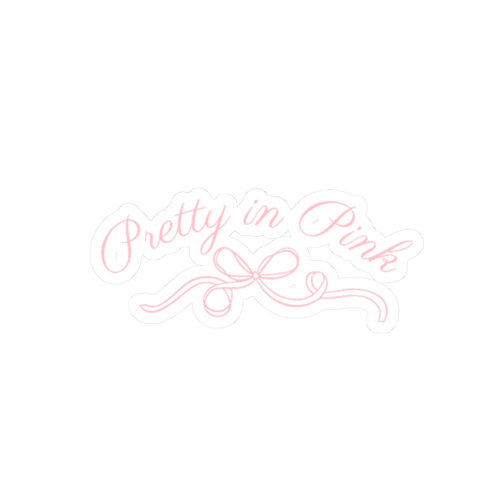 Pretty in Pink logo Sticker — Pink