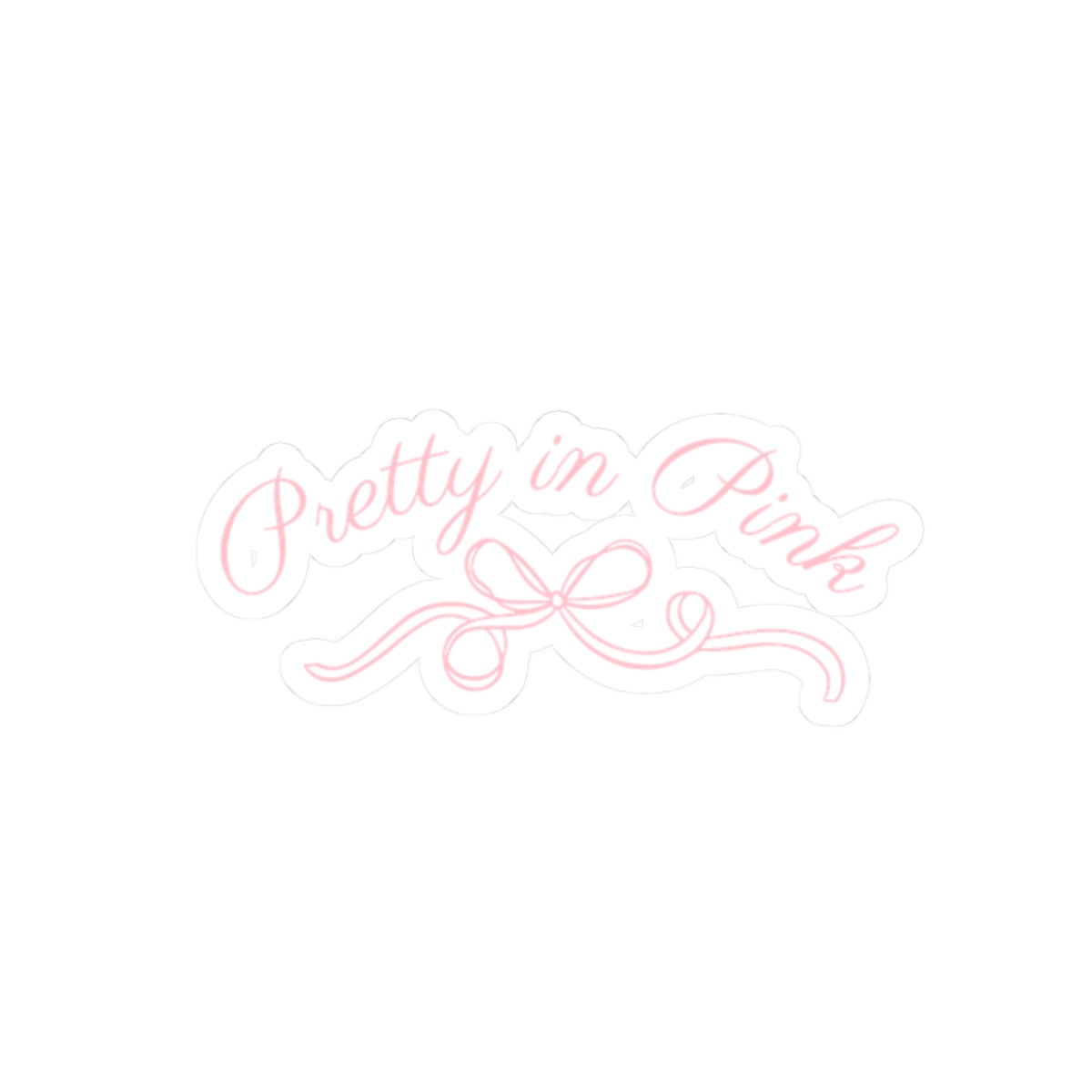 Pretty in Pink logo Sticker — Pink