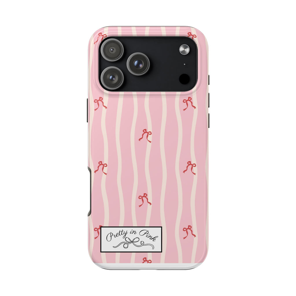 Pretty in Pink Striped Phone Case