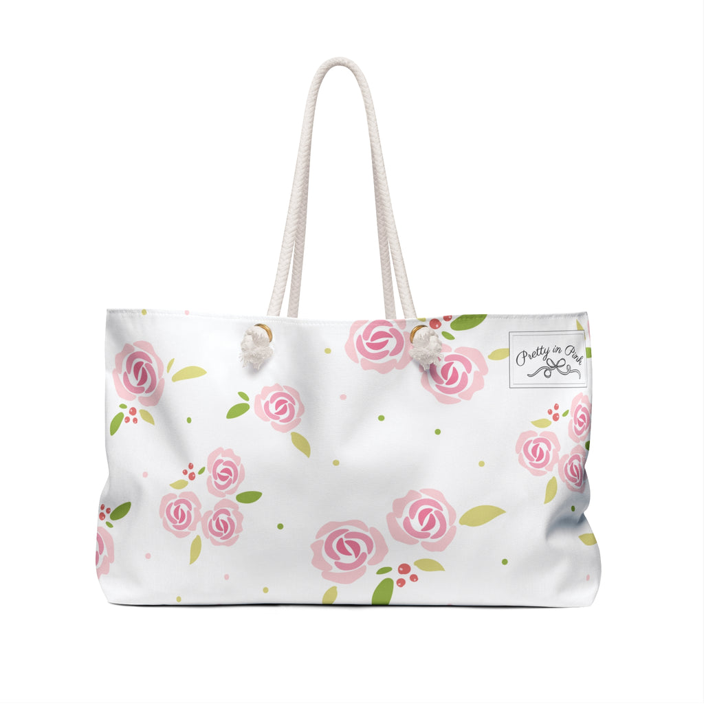 Pretty in Pink Floral Weekender Bag