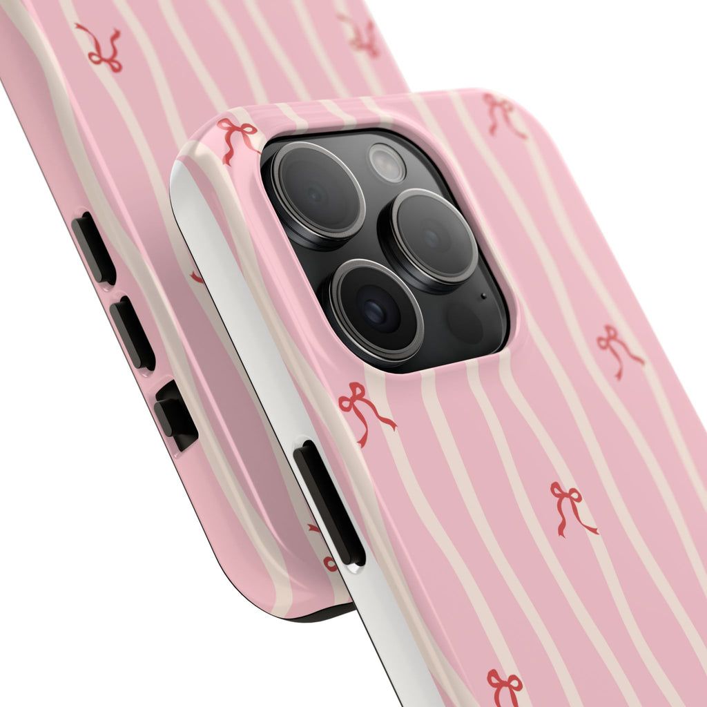 Pretty in Pink Striped Phone Case