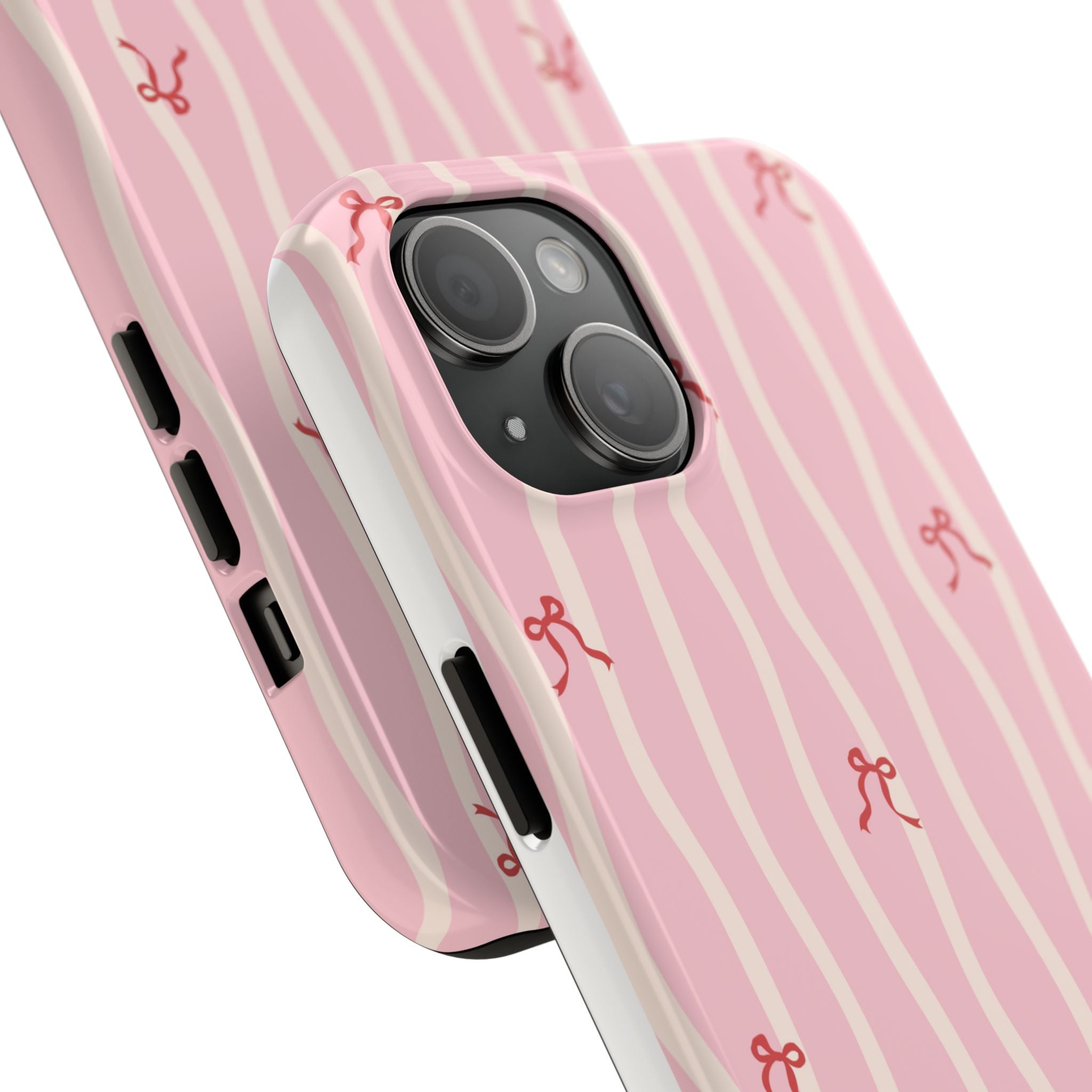 Pretty in Pink Striped Phone Case