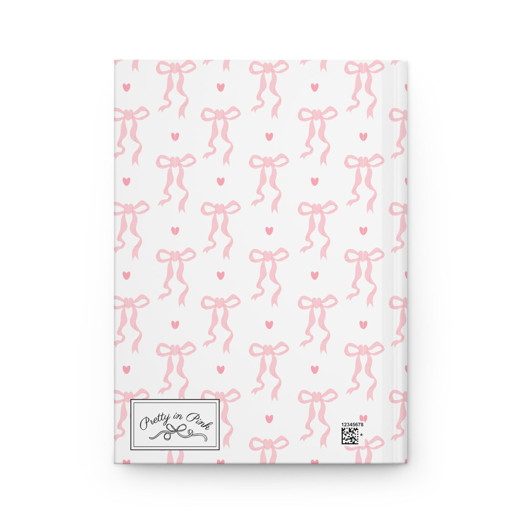 Pretty in Pink Bow Hardcover Journal