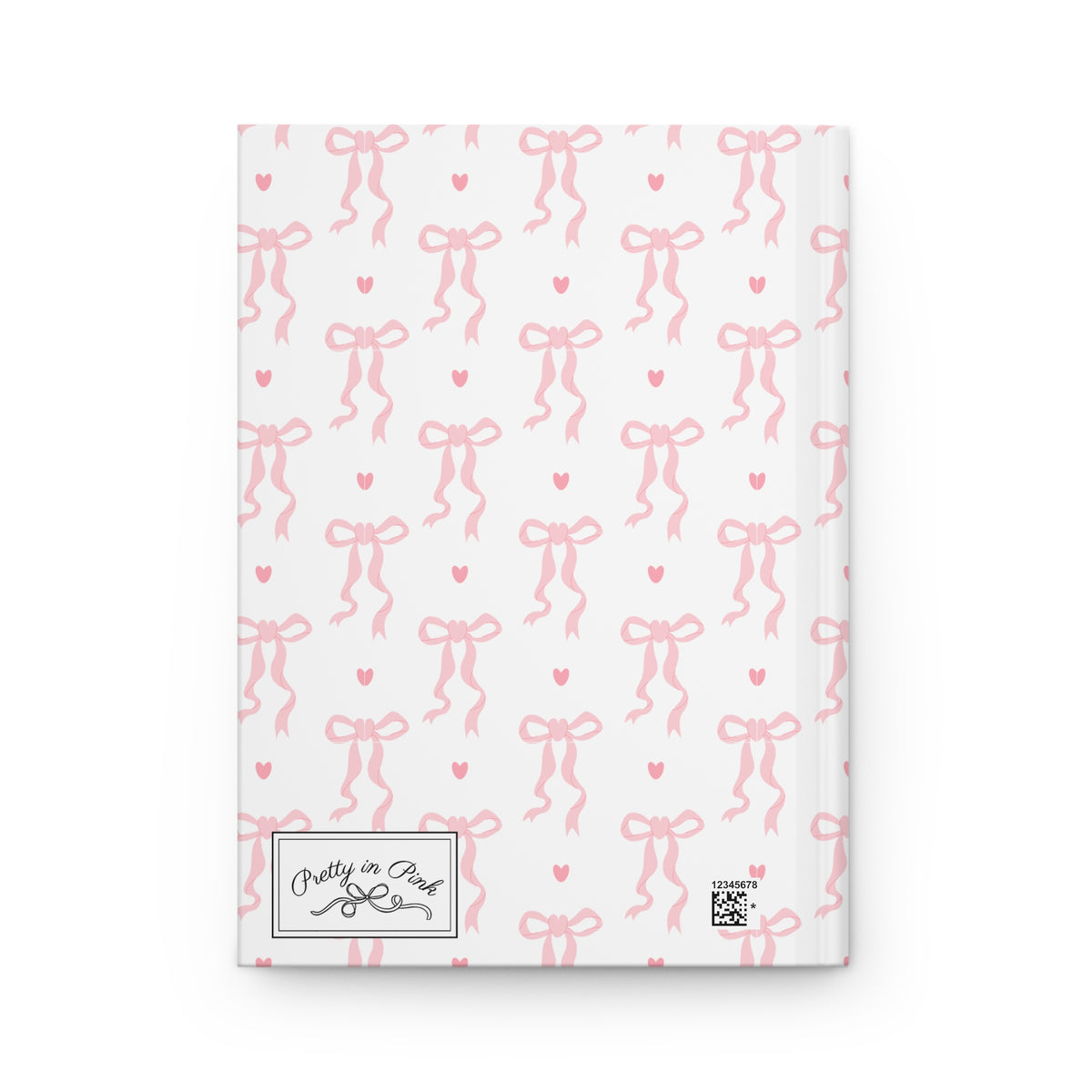 Pretty in Pink Bow Hardcover Journal