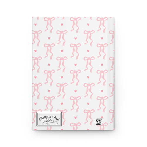 Pretty in Pink Bow Hardcover Journal