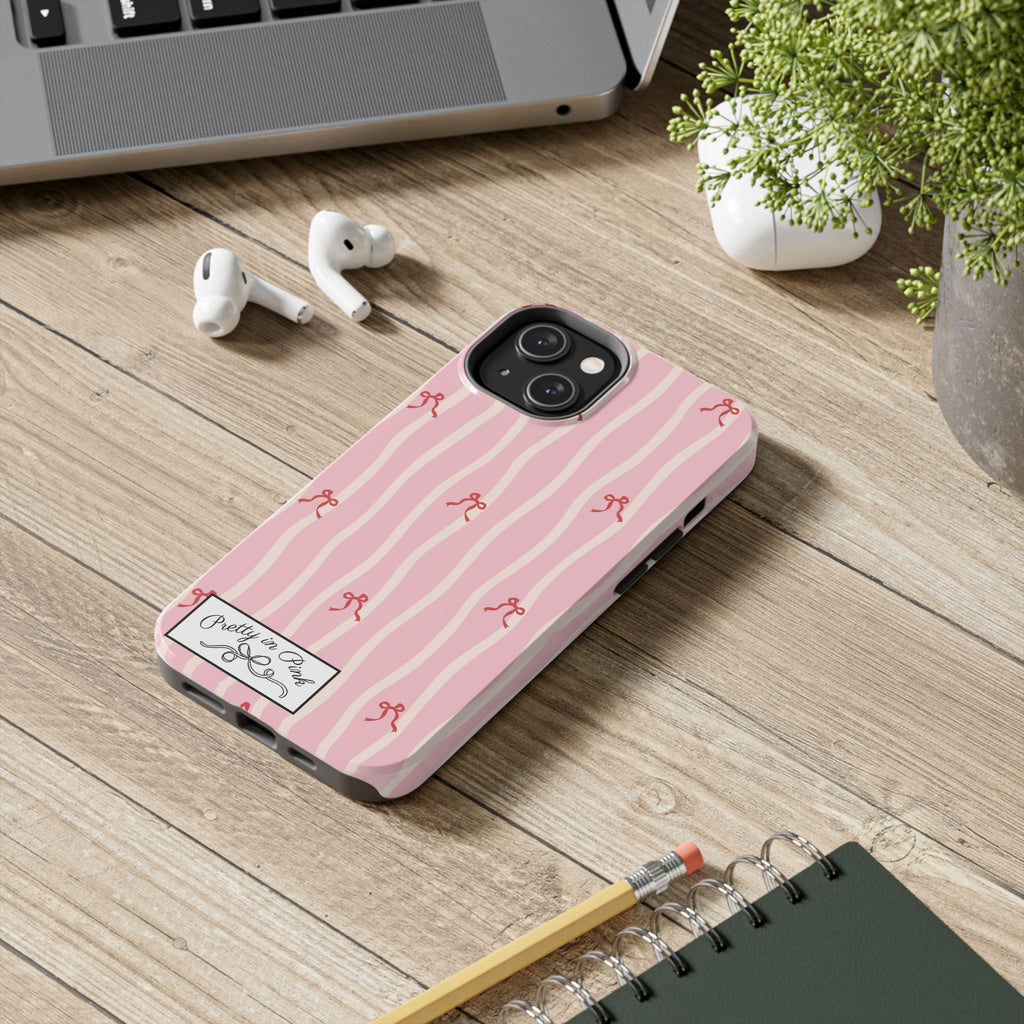 Pretty in Pink Striped Phone Case